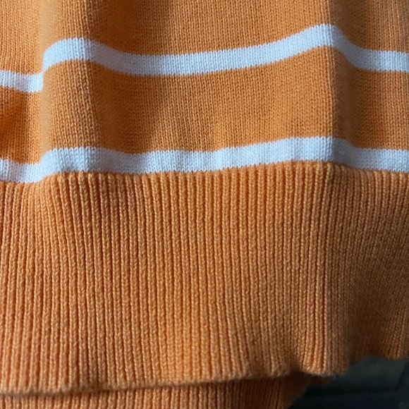 Tommy Hilfiger sweater vest/tank. Size Medium. Mostly orange with white detail. - Picture 9 of 9